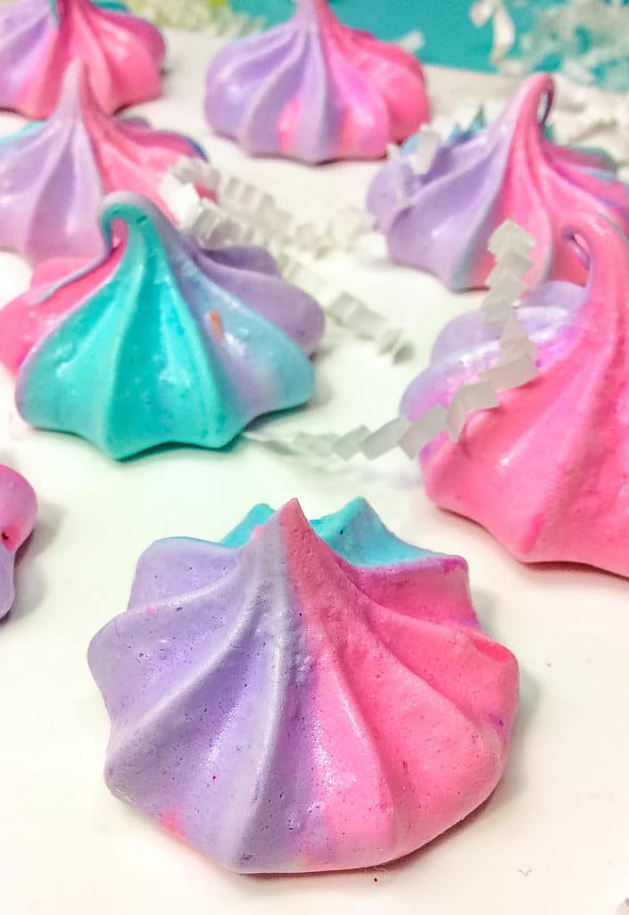 unicorn poop meringue cookies