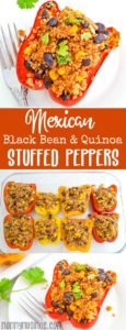 Mexican Black Bean & Quinoa Stuffed Peppers