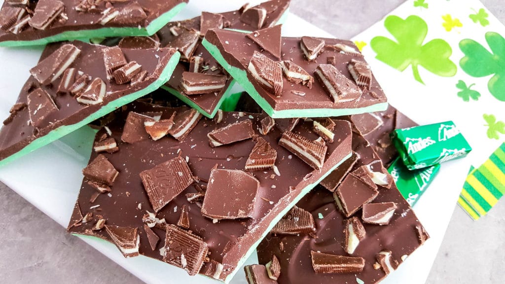 grasshopper mint chocolate bark