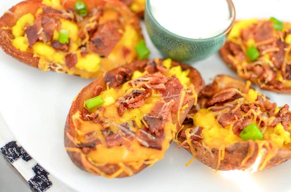 Bacon, Egg and Cheese Potato Skins 