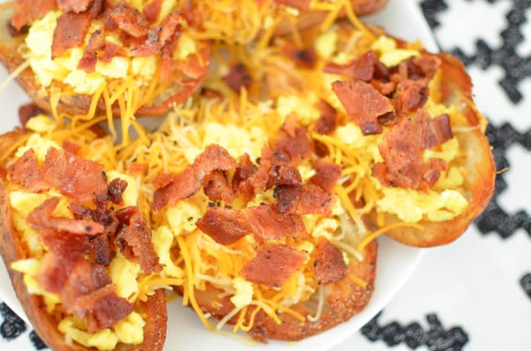 Bacon, Egg and Cheese Potato Skins Recipe