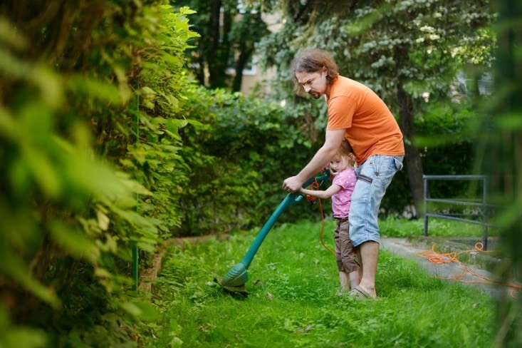 yard work with kids