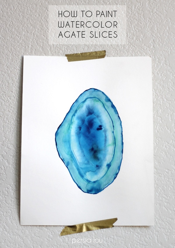 watercolor agate slice