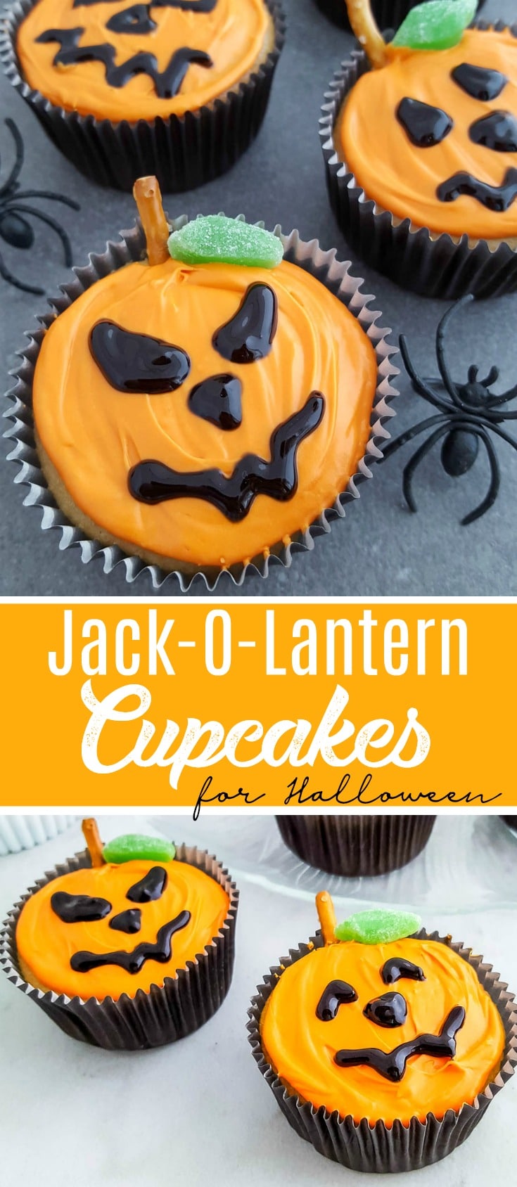 Jack-O-Lantern Cupcakes Recipe for Halloween 