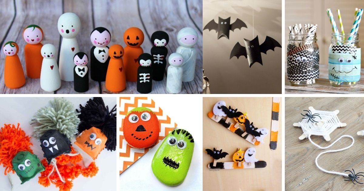 20 Cute & Easy Halloween Crafts for Kids