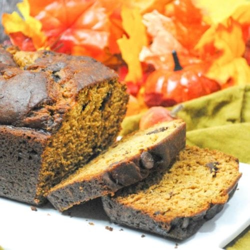 Pumpkin Banana Chocolate Chip Bread