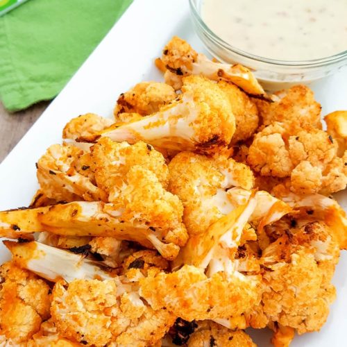healthy buffalo cauliflower bites