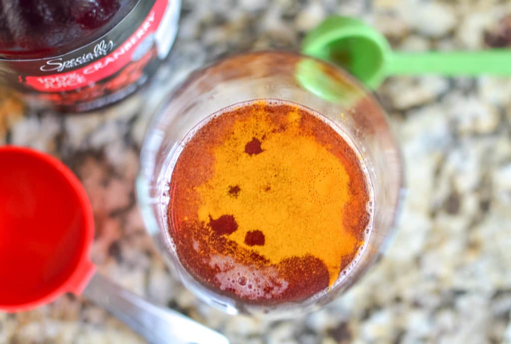 cranberry turmeric apple cider vinegar drink