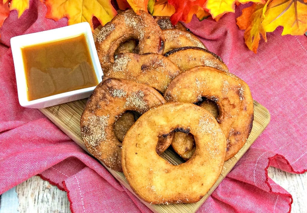 Pumpkin Spice Fried Apple Rings