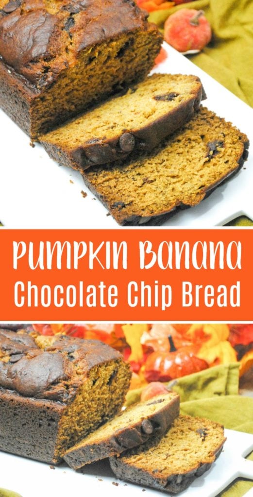 Pumpkin Banana Chocolate Chip Bread Recipe