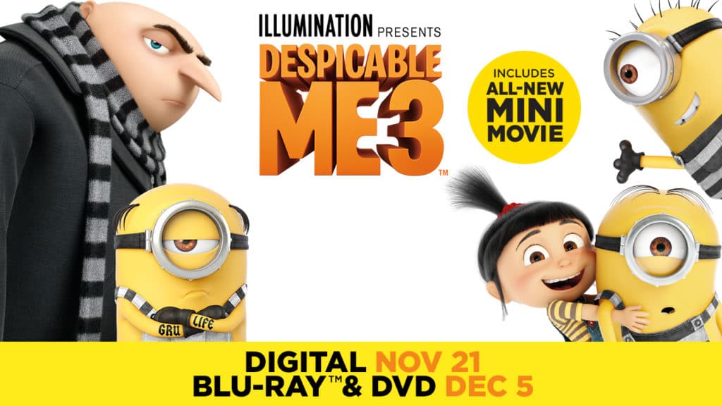 DESPICABLE ME 3 blu-ray dvd