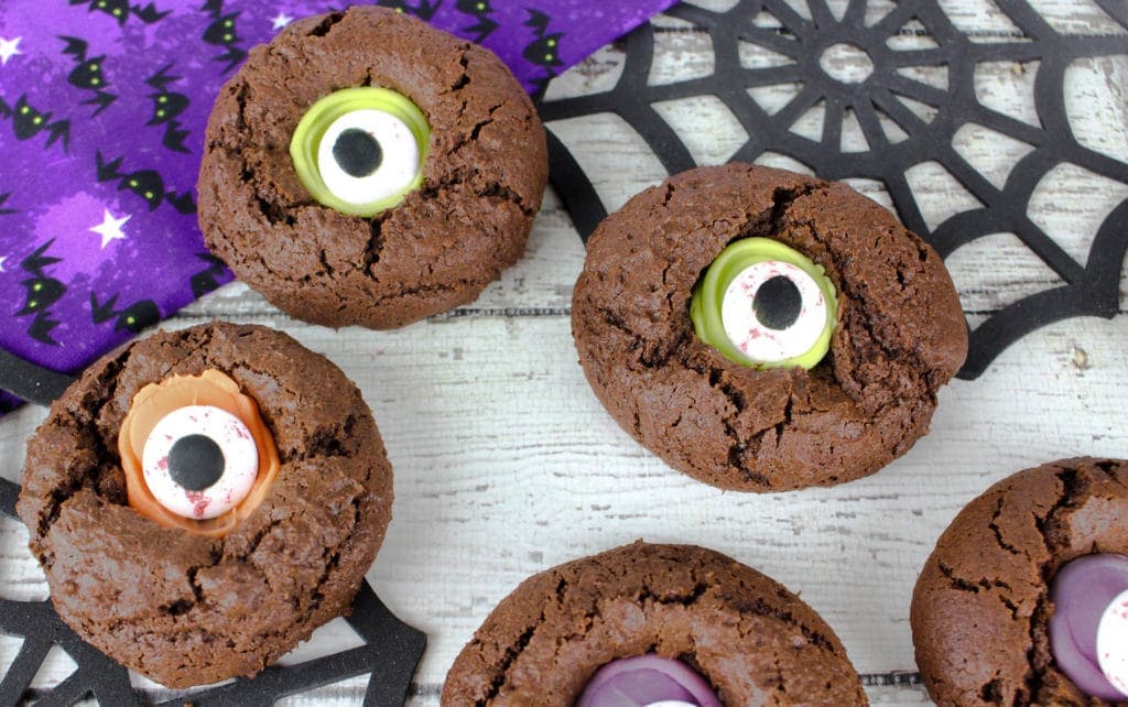 halloween monster eye cookies