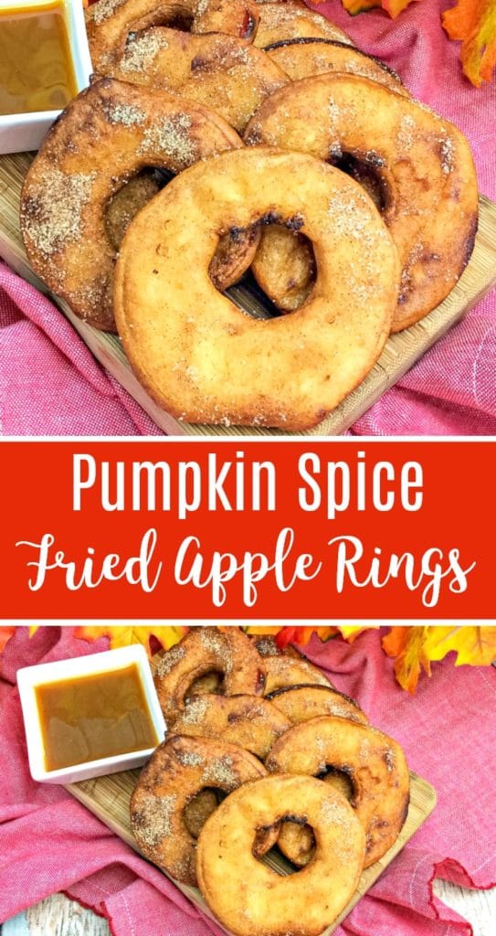 pumpkin spice fried apple rings