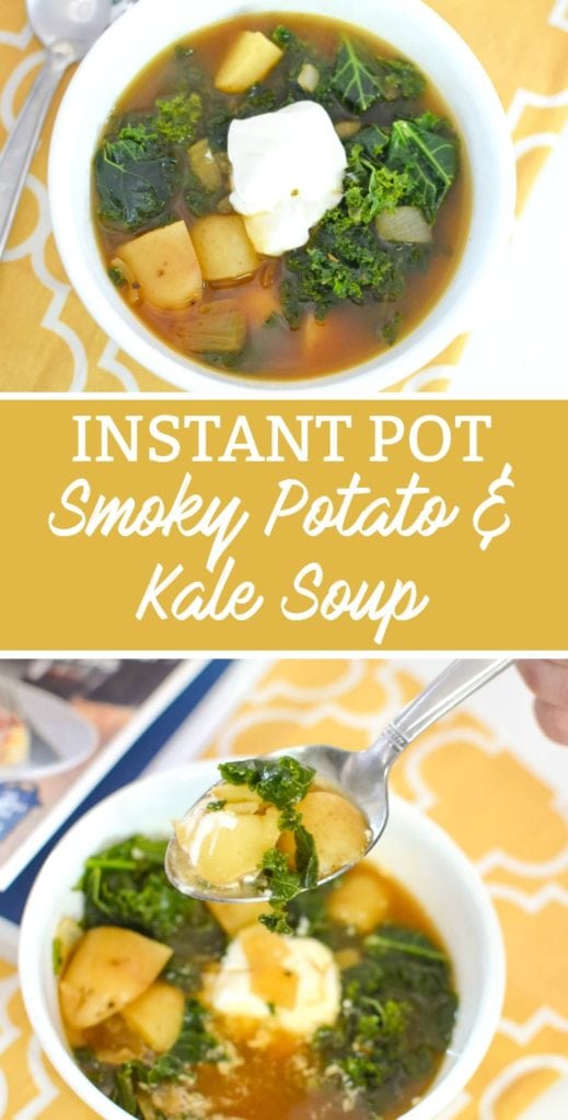 Instant Pot Smoky Potato and Kale Soup Recipe