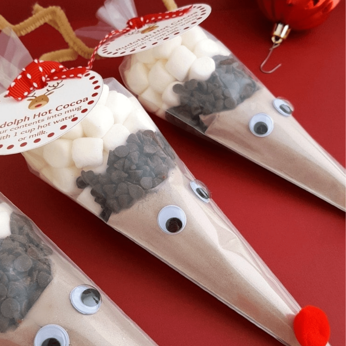 Printable Christmas Hot Cocoa Kit Party Favor Treat Bag Topper