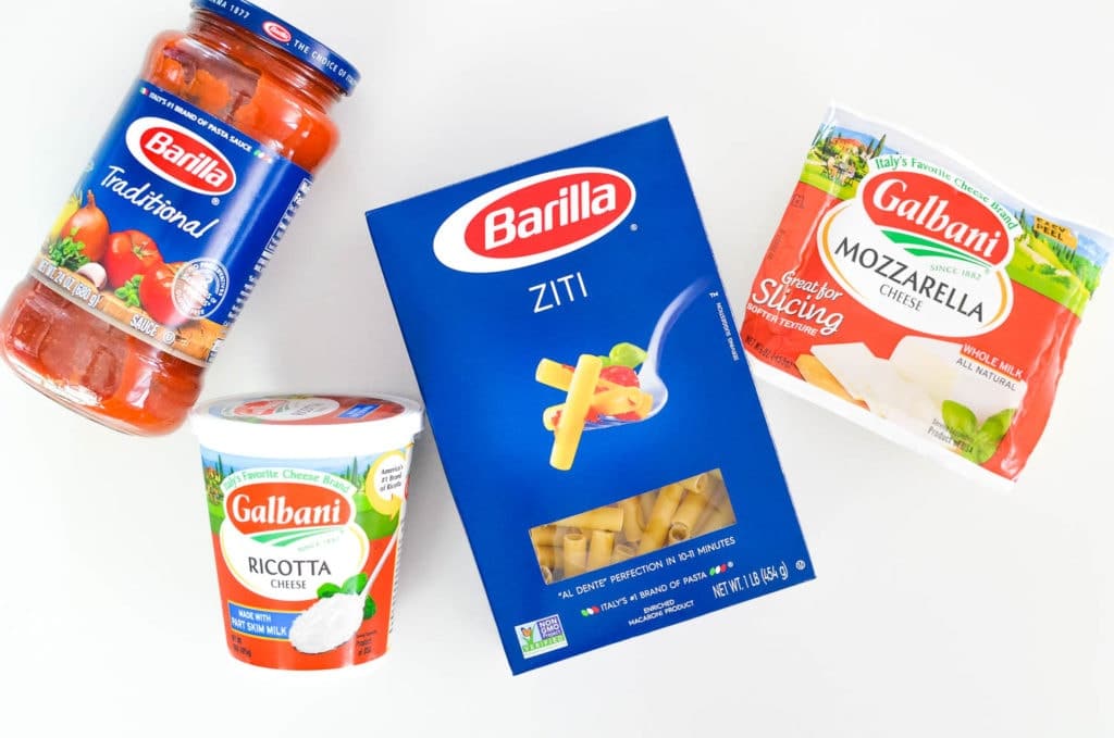 barilla baked ziti galbani cheese