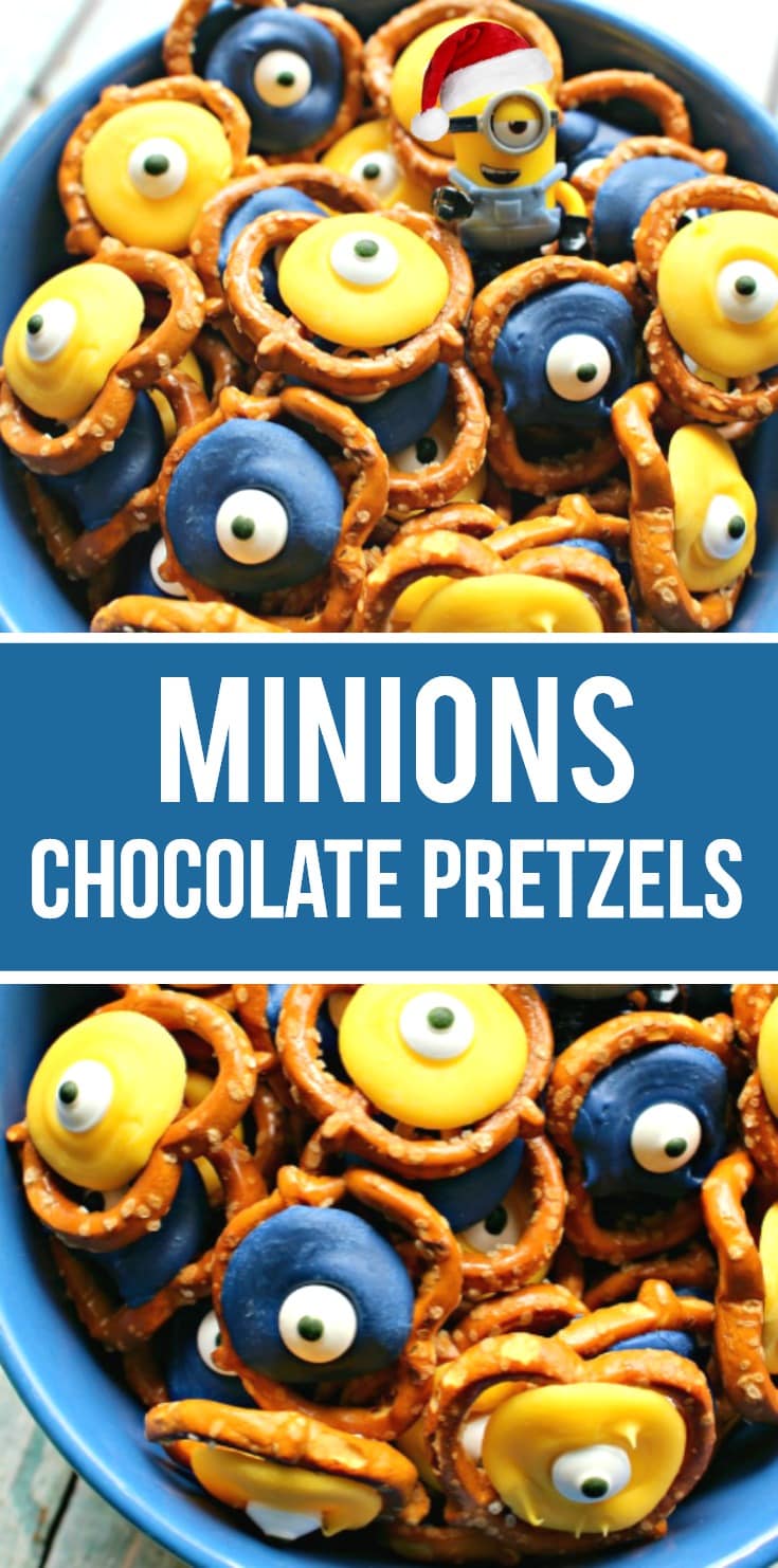 minions chocolate pretzels