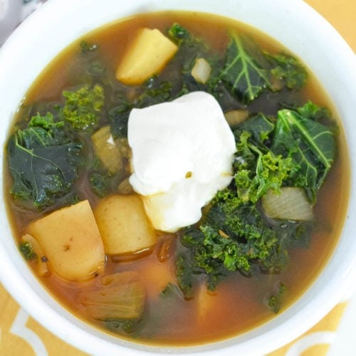 instant pot smoky potato and kale soup