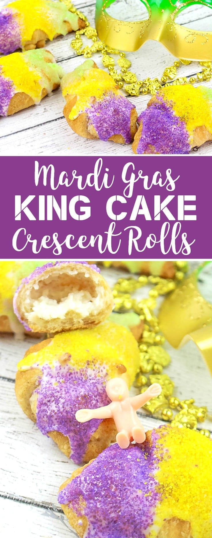Mardi Gras King Cake Crescent Rolls Recipe