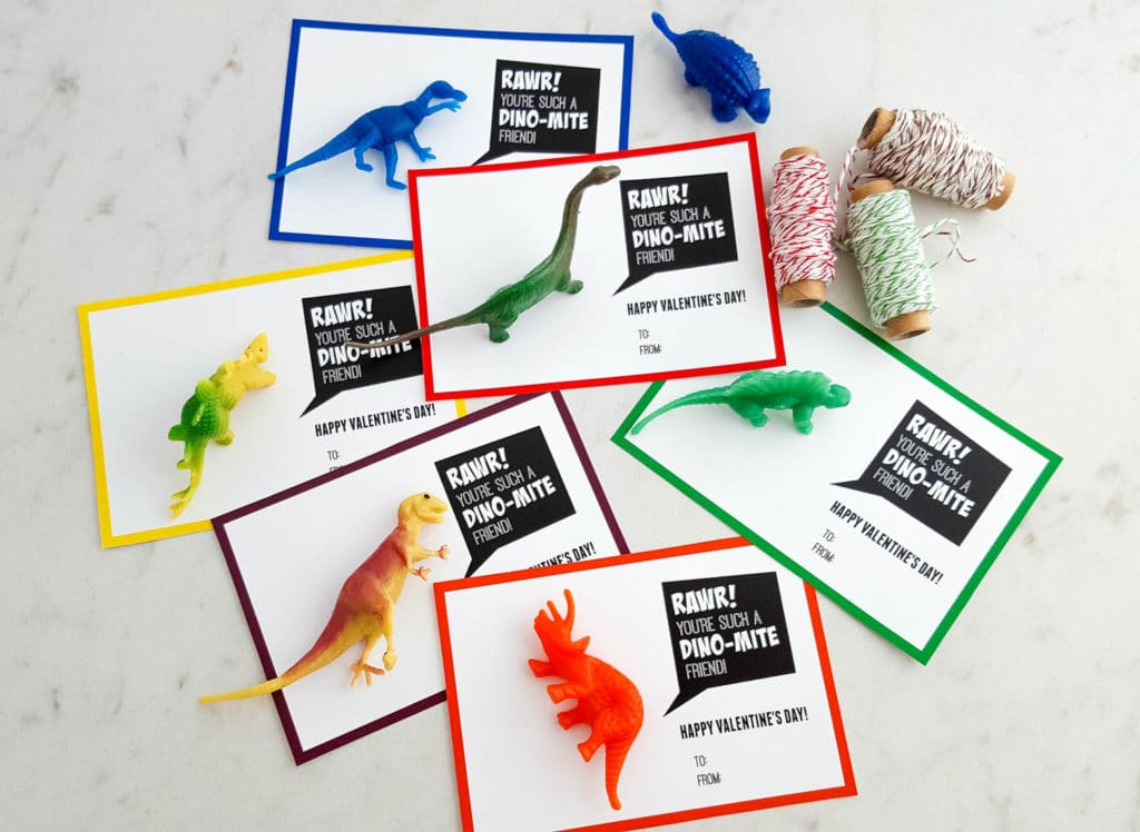 Free Printable Dinosaur Valentine's Day Cards