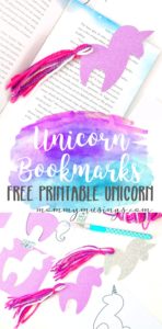 free unicorn bookmark printable