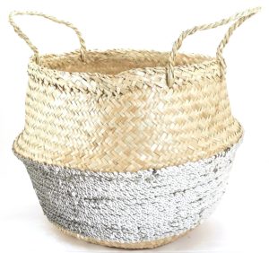 Sequin Seagrass basket easter