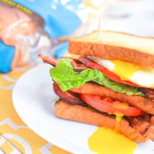 breakfast blt club sandwich