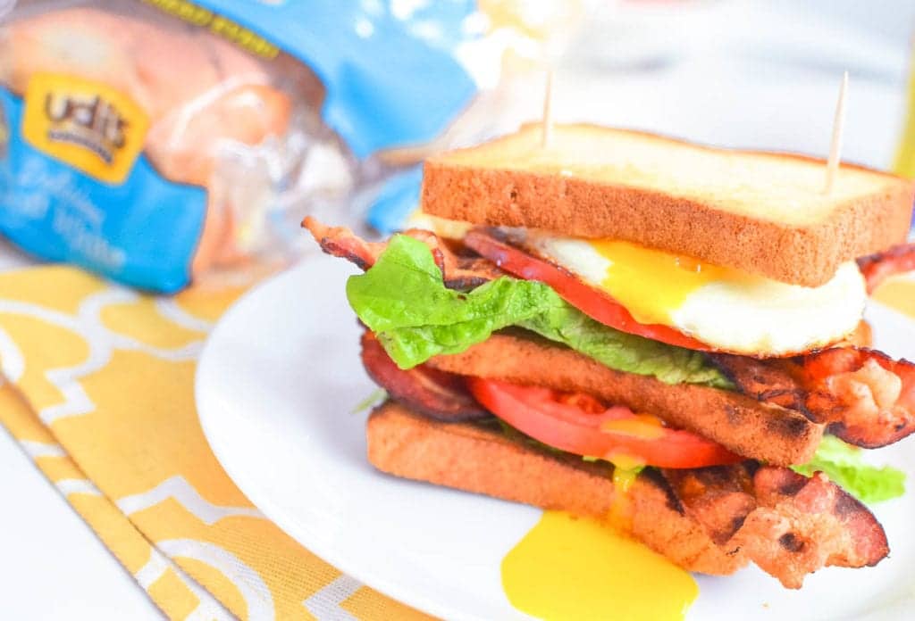 breakfast blt club sandwich