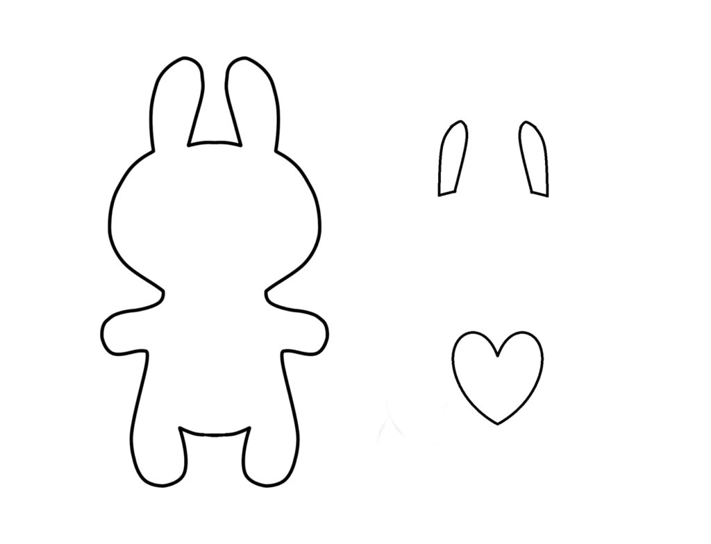 plushie bunny template free