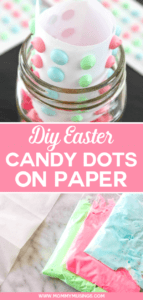 homemade candy dots on paper