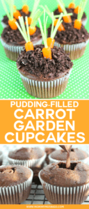 Spring Cupcakes -Easter Carrot Garden Cupcake