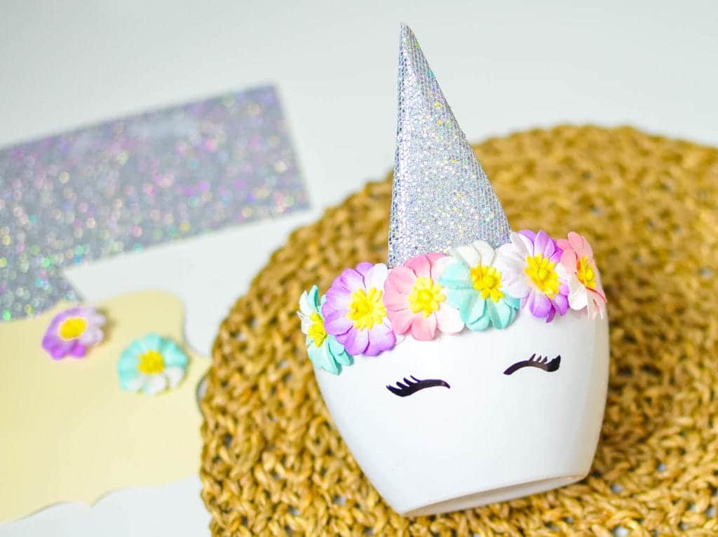 diy unicorn planter craft