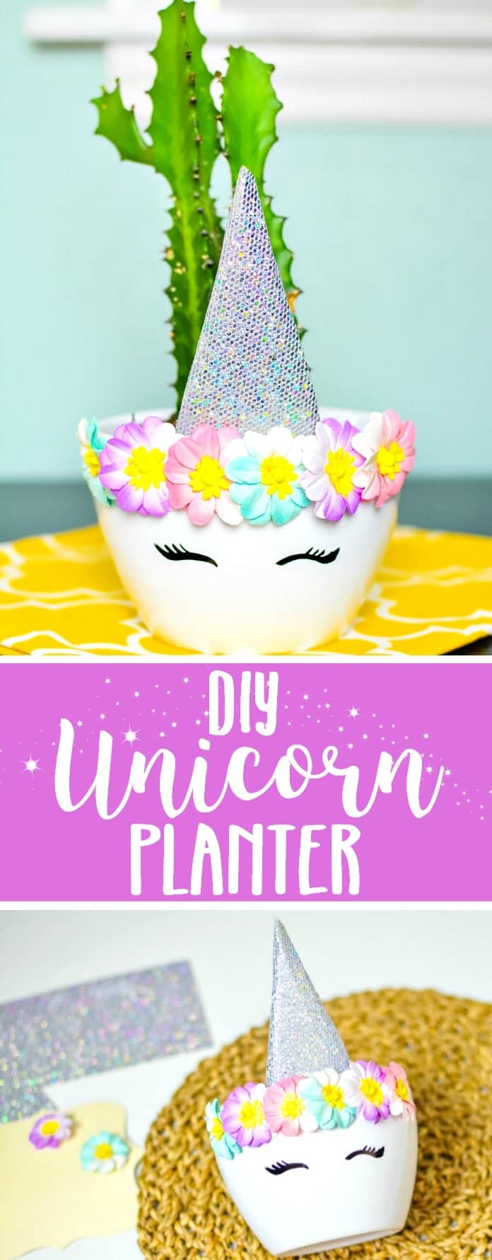 Whimsical DIY Unicorn Planter Craft 