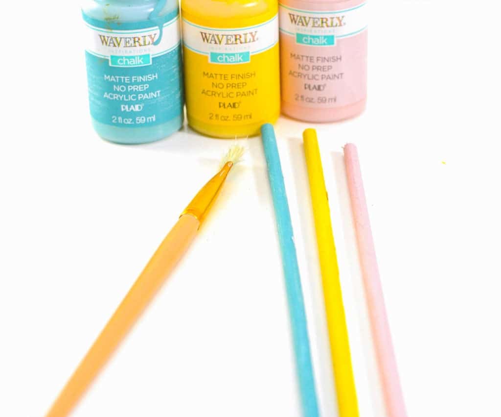 pastel paint easter wands