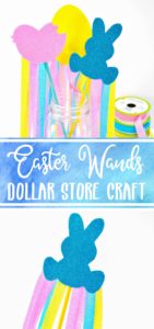 easter wands for Easter party dollar store craft