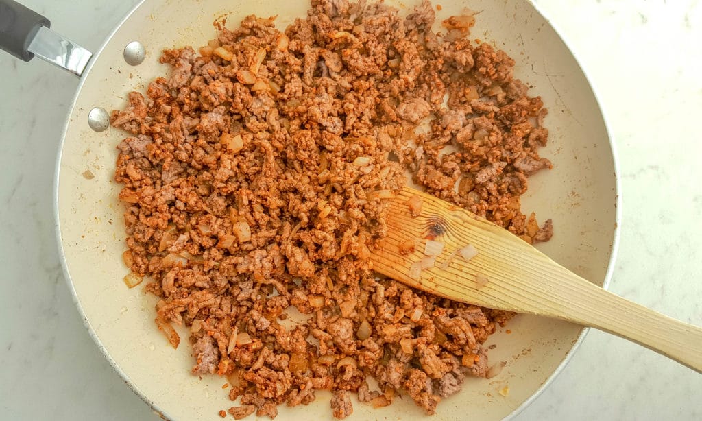 Mexican lasagna with ground beef