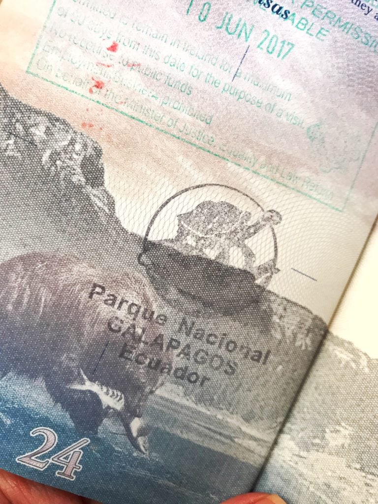 galapagos islands passport stamp