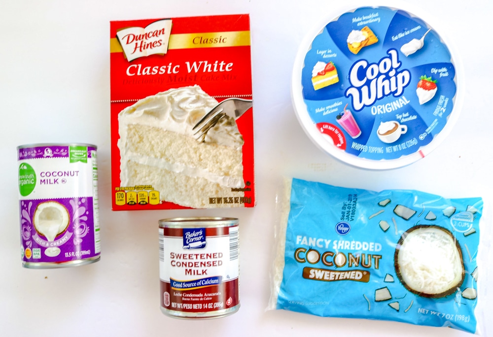 Coconut Poke Cake Ingredients