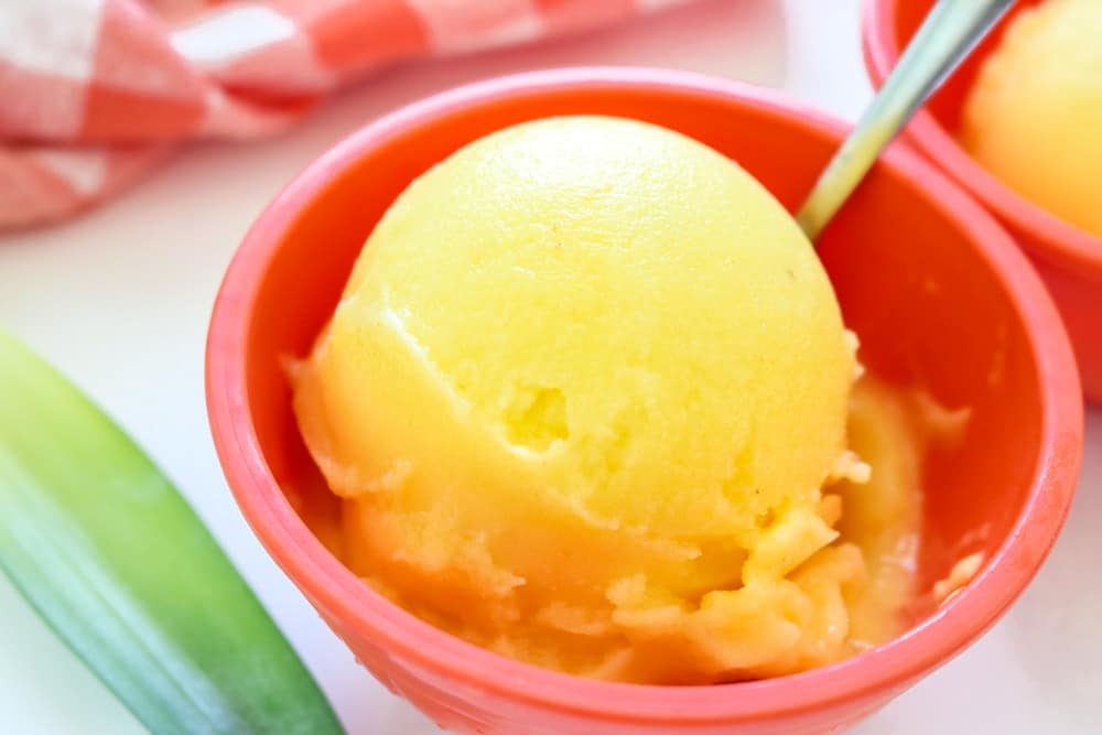 homemade pineapple sorbet recipe