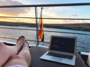 Galapagos cruise sunset