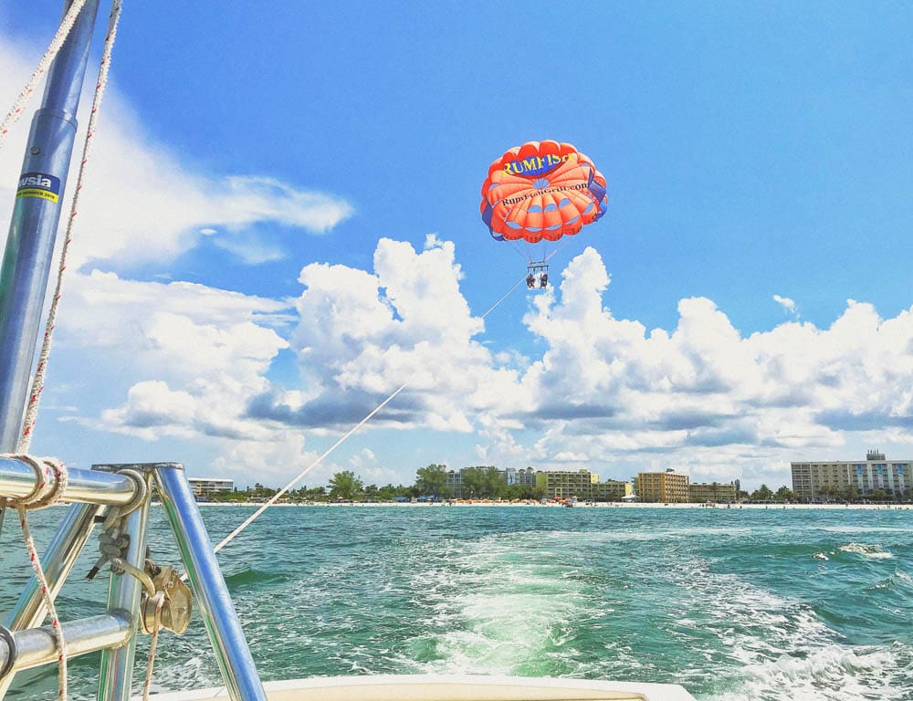 parasailing at tradewinds resort st pete beach