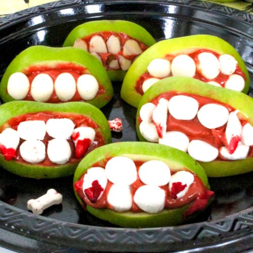 apple monster mouths for halloween