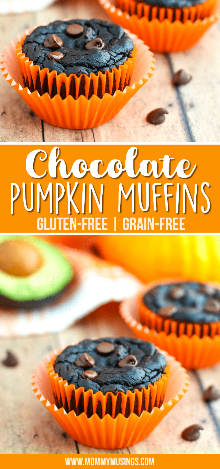 healthy pumpkin chocolate chip muffins