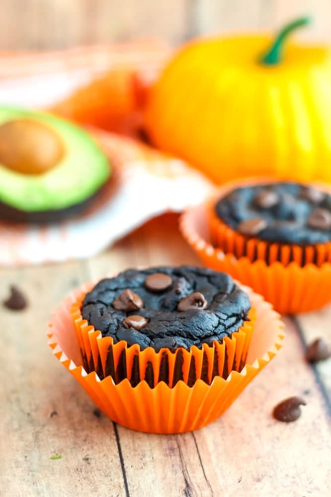 Gluten Free Pumpkin Chocolate Brownie Muffins