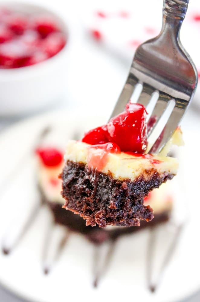 cheesecake brownies with cherry pie filling