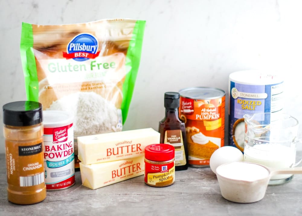 Gluten Free Pumpkin Muffins Ingredients