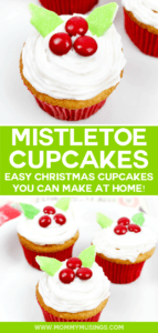 Mistletoe Cupcakes - Easy Christmas Cupcakes