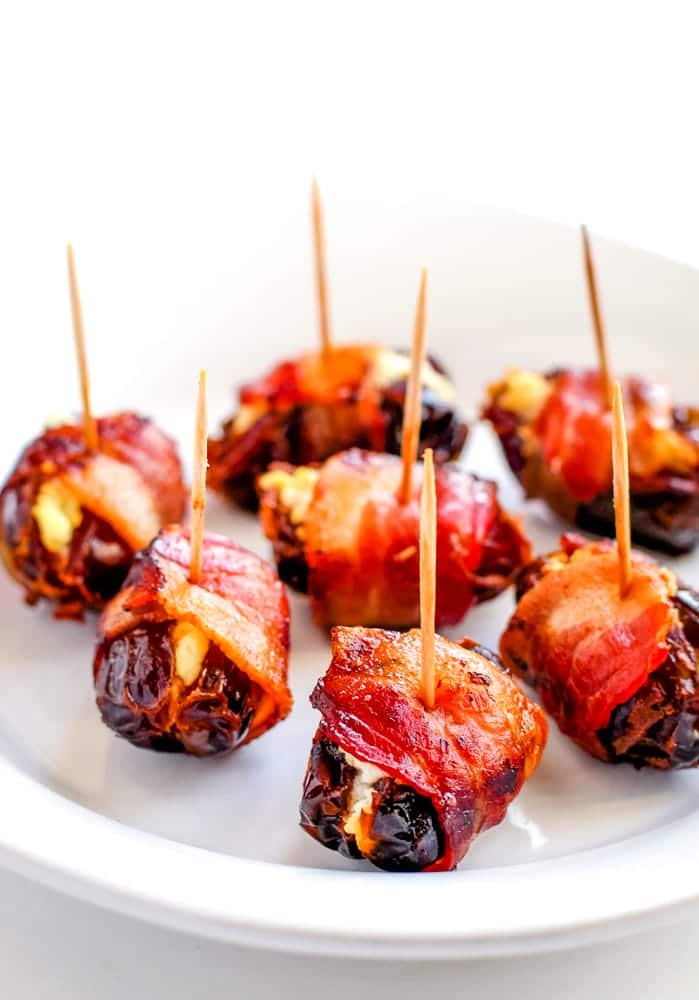Bacon Wrapped Dates goat cheese