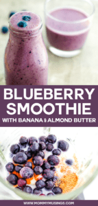blueberry smoothie with banana and almond butter