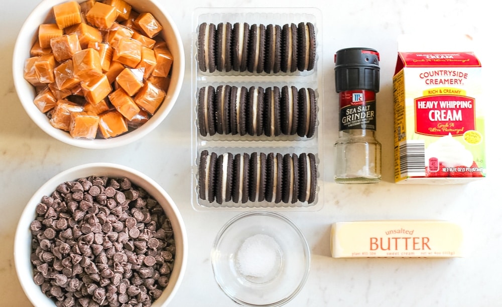 Chocolate Caramel Pie with Oreo Crust Ingredients